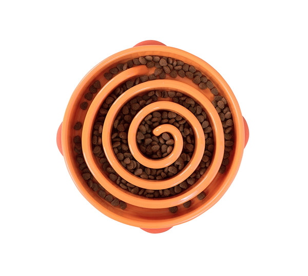 Outward Hound - Slow Feeder Puzzle Bowl - Orange – Unleash the Pawsitive