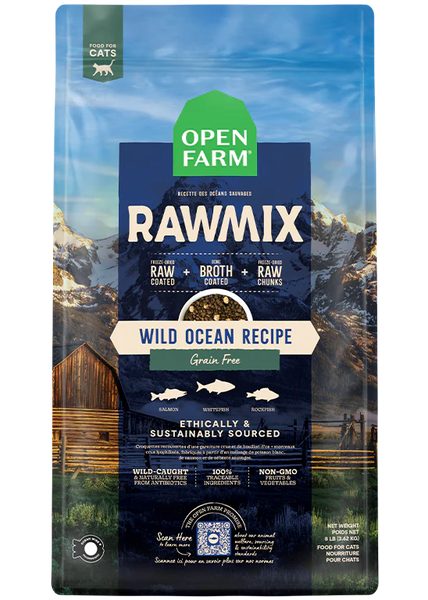 Open Farm Grain Free - Cat Food - RawMix - Wild Ocean - (Salmon, Whitefish & Rockfish)