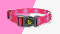 Be One Breed - Silicone Collar -  Pink Plaid